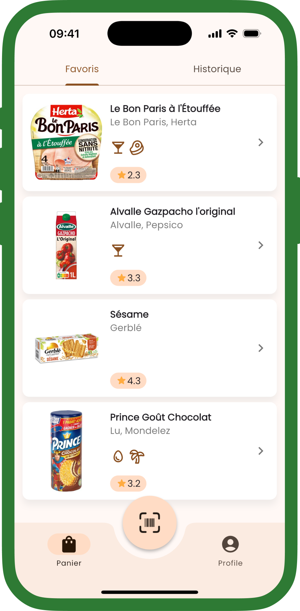 Foogora App Mockup